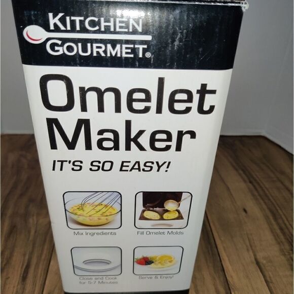 KITCHEN GOURMET ELECTRIC OMELET MAKER WHITE SW-086. Packaging has some wear - Picture 2 of 8
